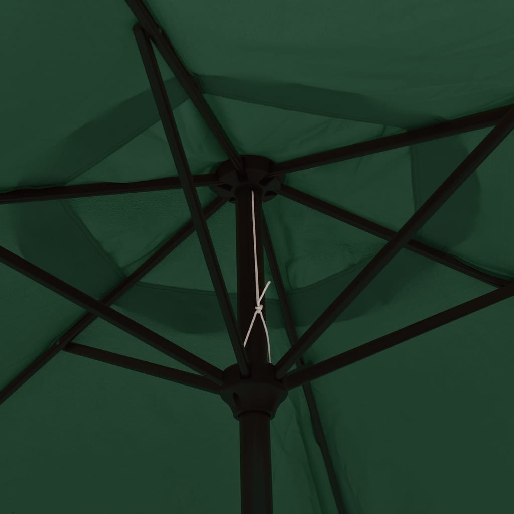 vidaXL Parasol de jardin en porte-à-faux avec LED 3 m vert