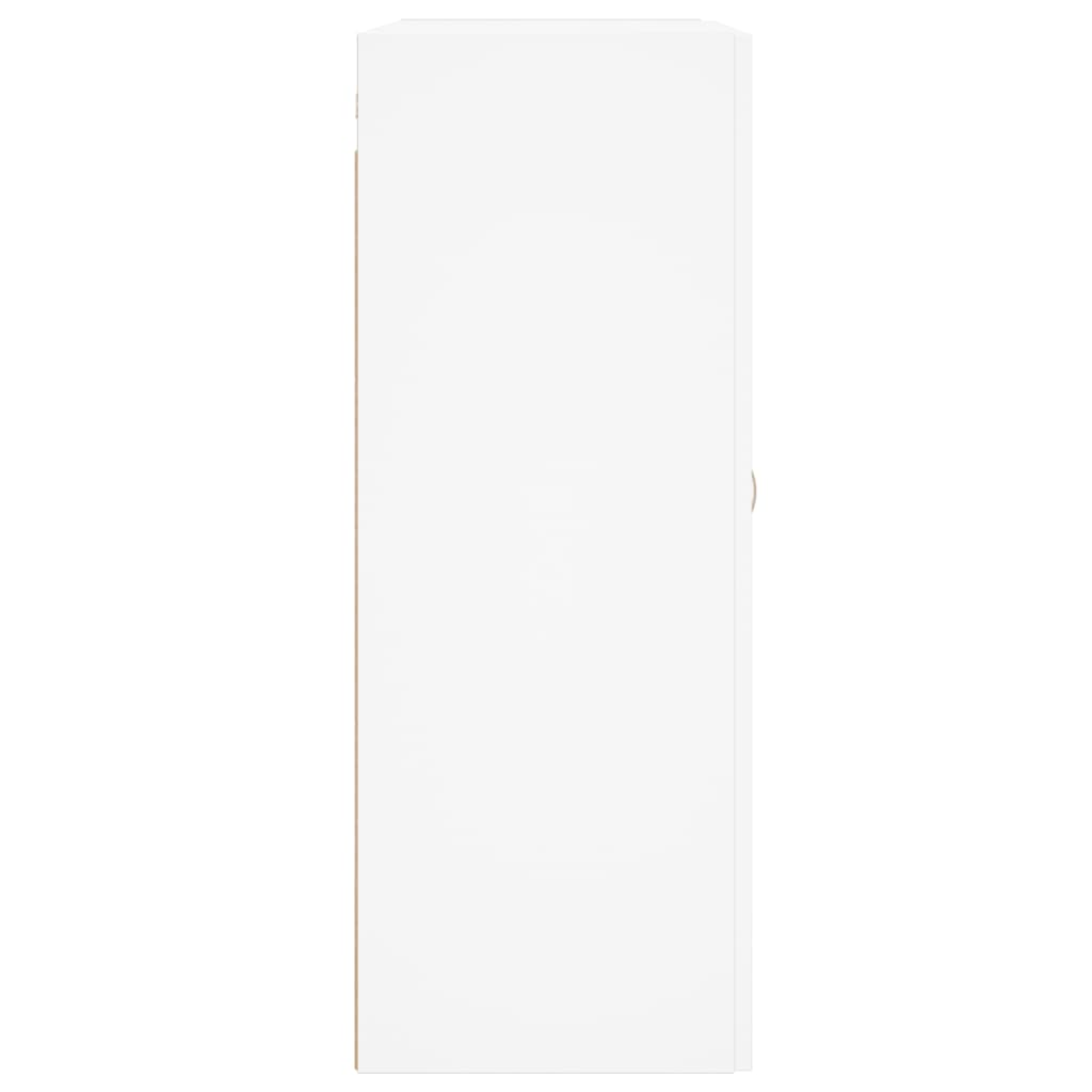 vidaXL Armoires murales 2 pcs blanc bois d'ingénierie