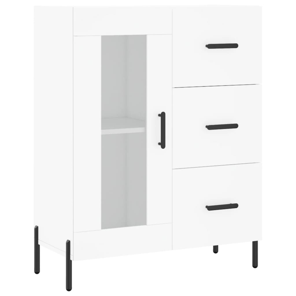 vidaXL Buffet haut Blanc 69,5x34x180 cm Bois d'ingénierie