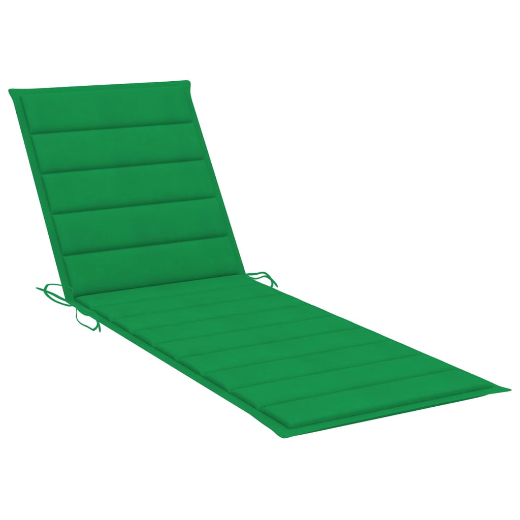 vidaXL Chaise longue de jardin avec coussin Bambou