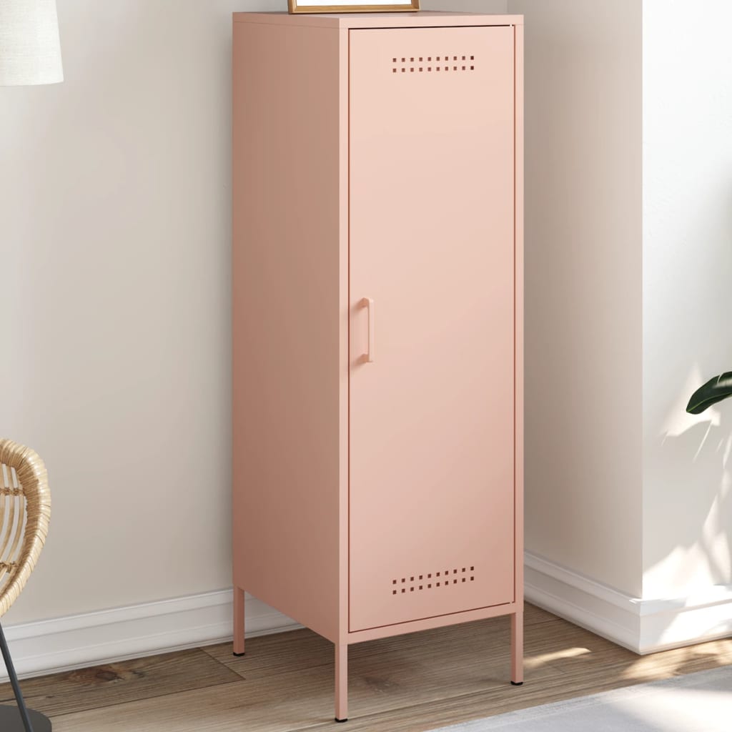 vidaXL Buffet haut rose 36x39x113 cm acier