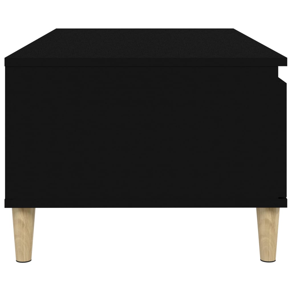 vidaXL Table basse Noir 90x50x36,5 cm Bois d'ingénierie