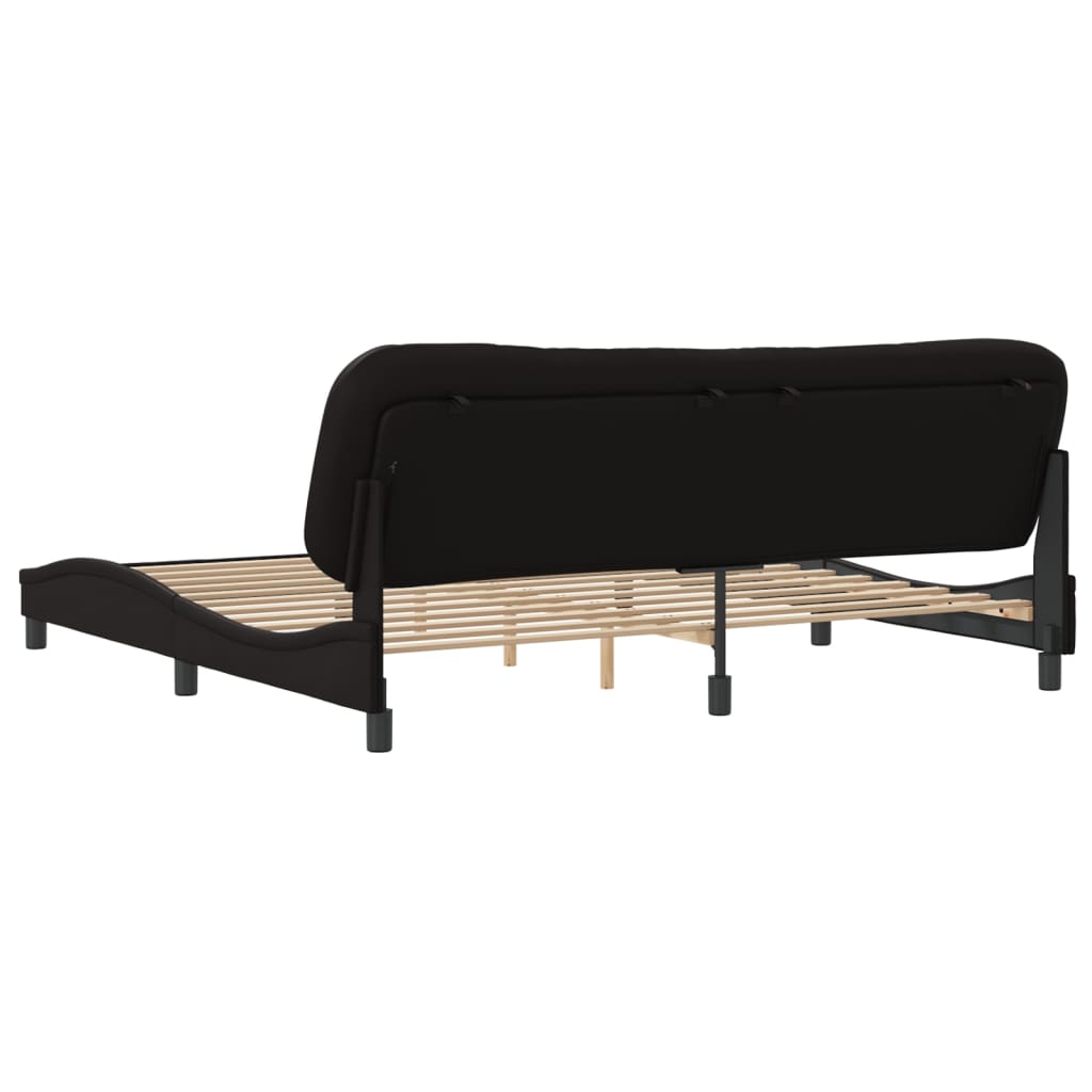 vidaXL Cadre de lit sans matelas noir 200x200 cm similicuir