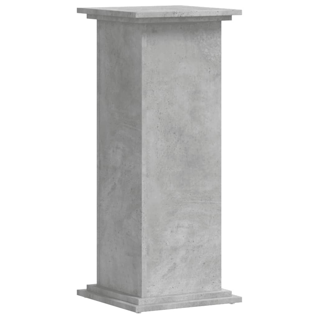 vidaXL Support pour plantes gris béton 33x33x80 cm bois d'ingénierie