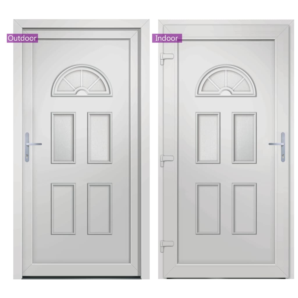 vidaXL Porte d'entrée blanc 98x198 cm PVC