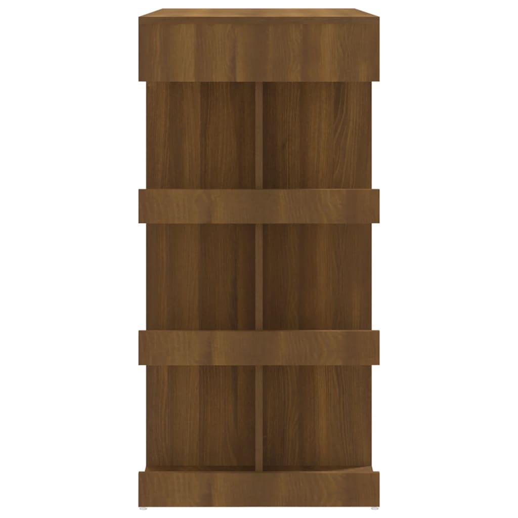 vidaXL Table de bar étagère de rangement chêne marron bois ingénierie