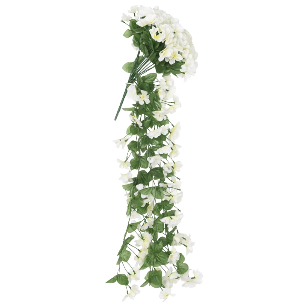 vidaXL Guirlandes de fleurs de Noël 3 pcs blanc 85 cm