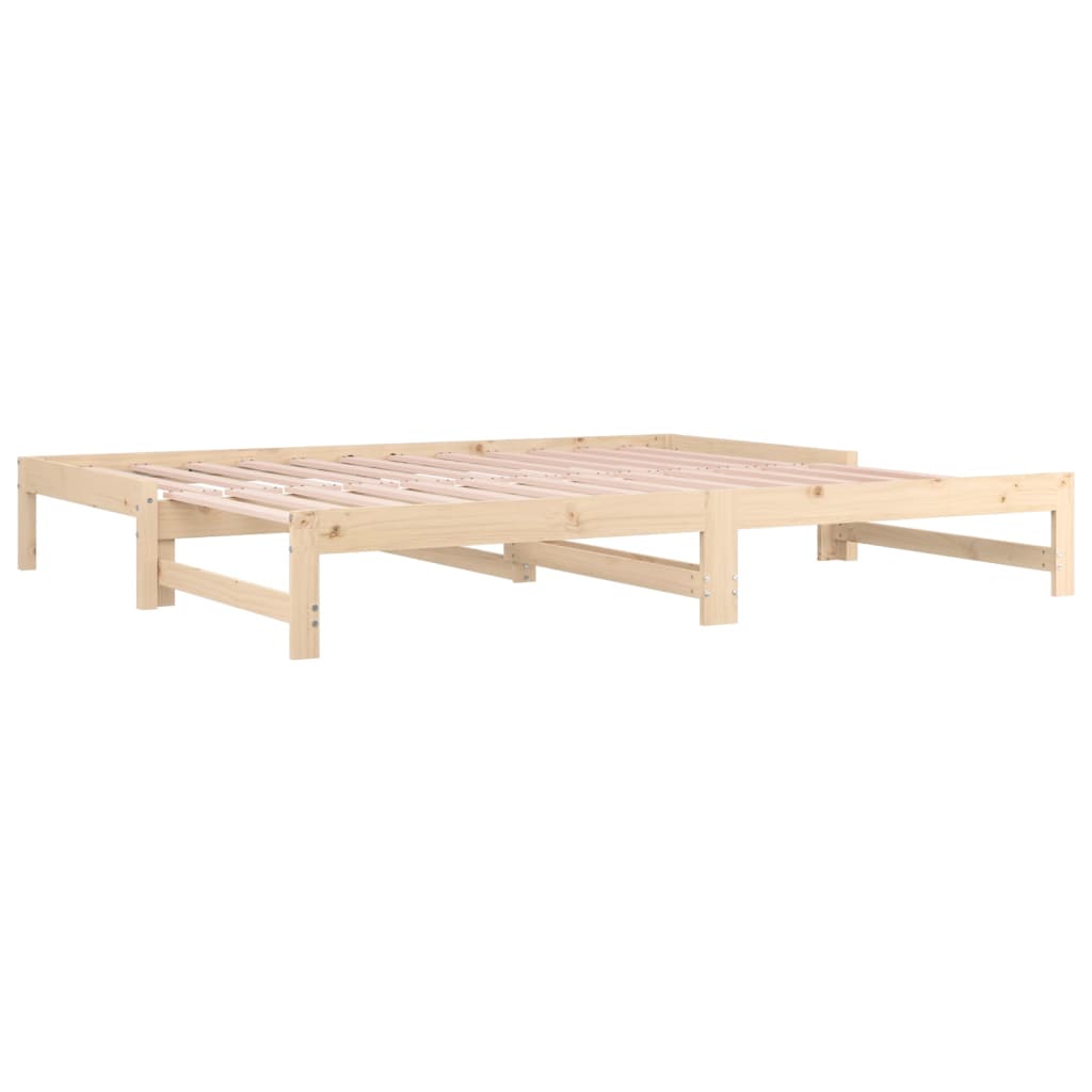 vidaXL Lit coulissant sans matelas 2x(90x200) cm Bois de pin massif