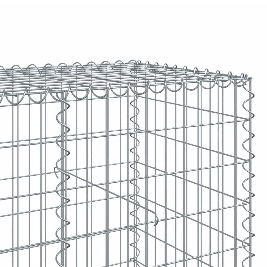 vidaXL Panier gabion avec couvercle 100x100x100 cm fer galvanisé