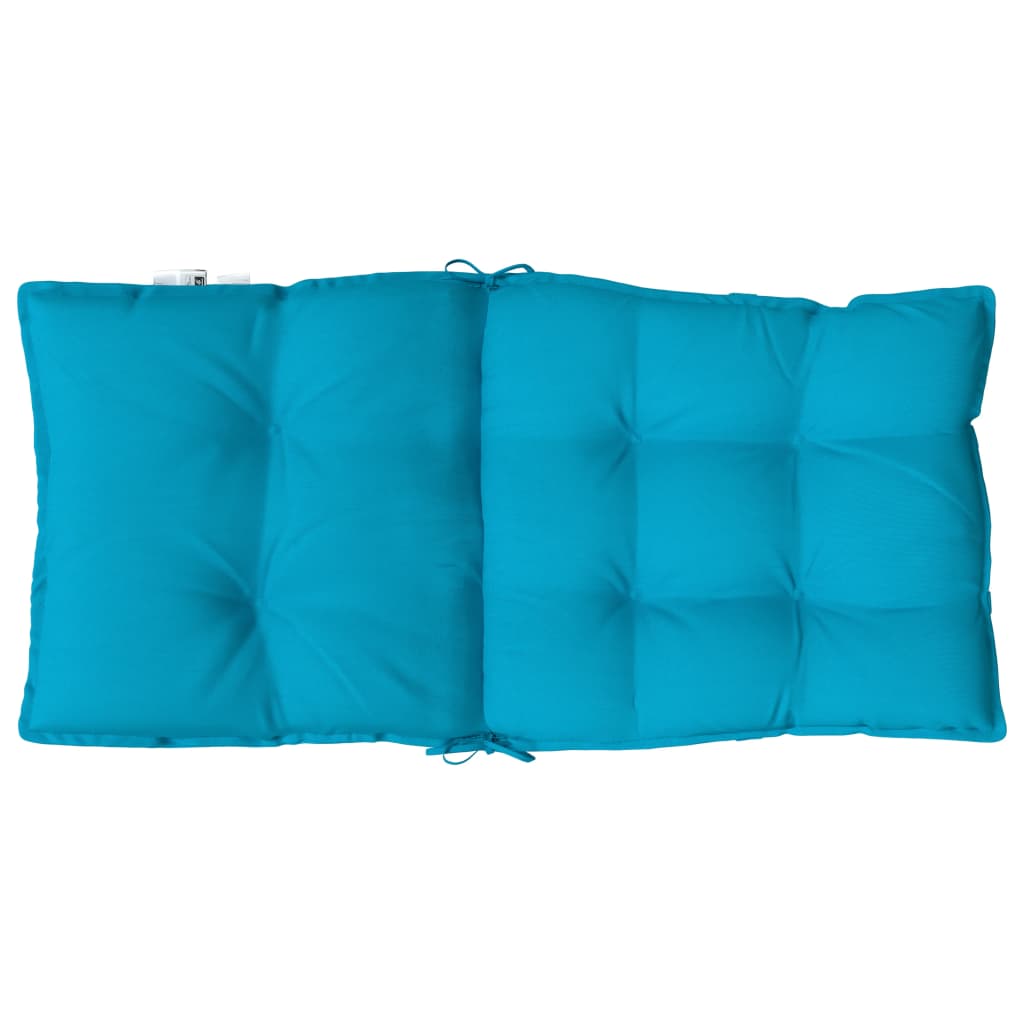 vidaXL Coussins de chaise à dossier bas lot de 4 bleu clair