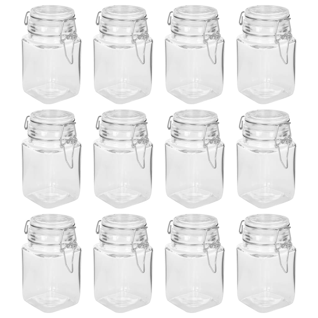 vidaXL Pots à confiture en verre avec serrure 12 pcs 260 ml