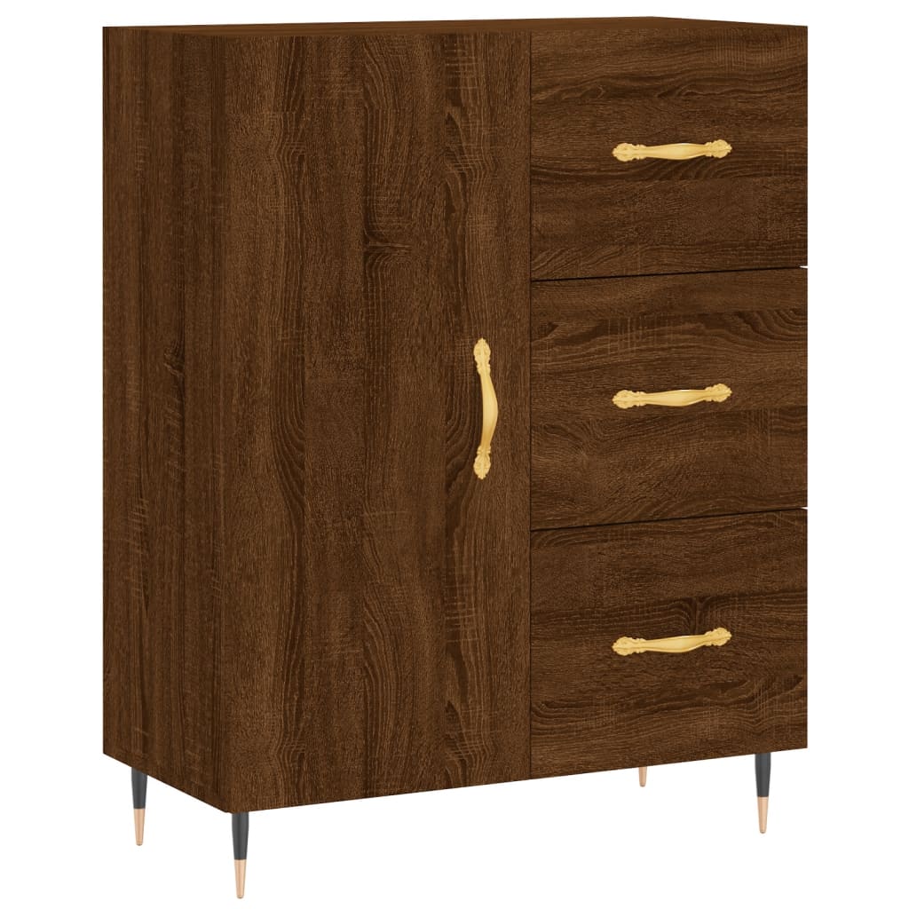 vidaXL Buffet chêne marron 69,5x34x90 cm bois d'ingénierie