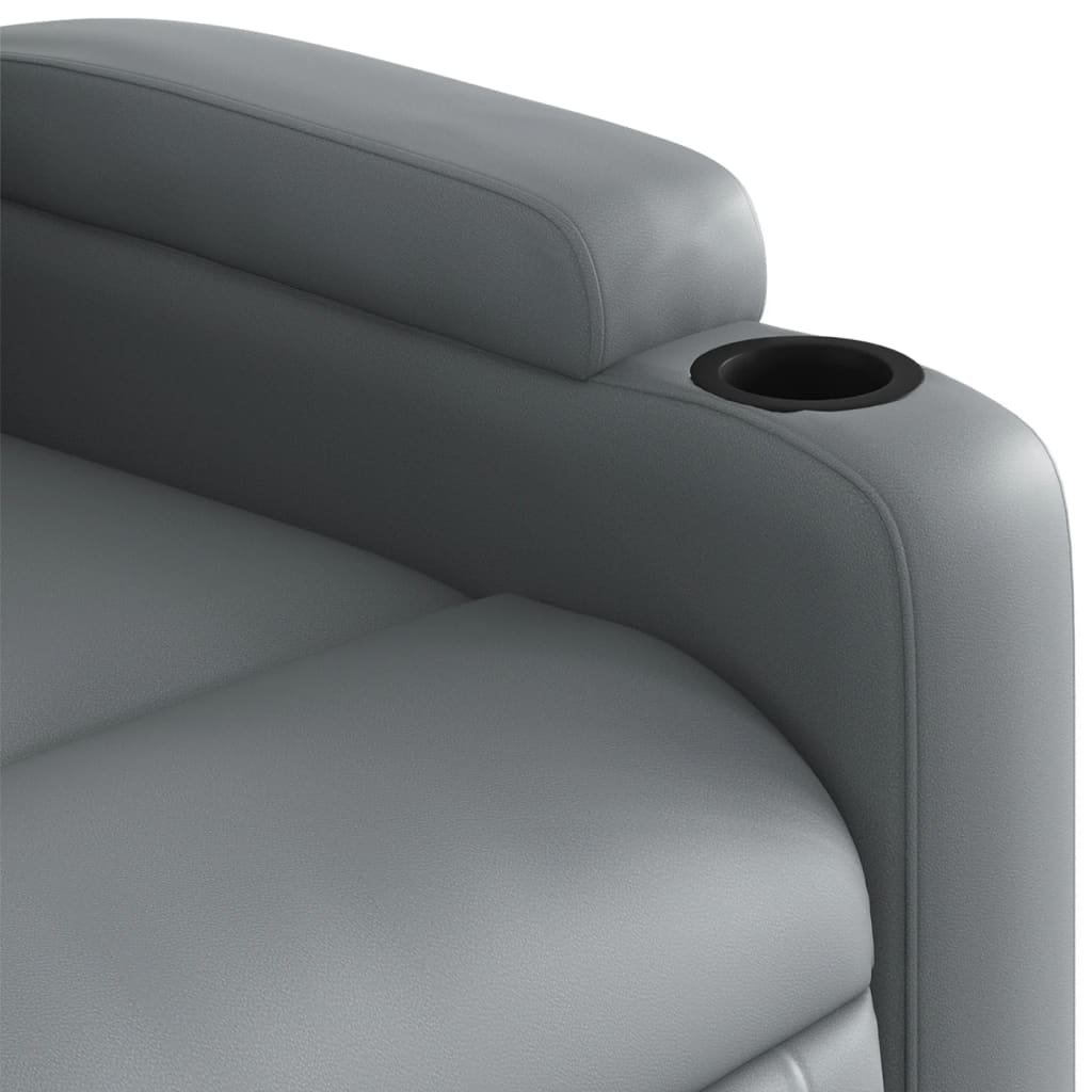 vidaXL Fauteuil inclinable électrique Gris Similicuir