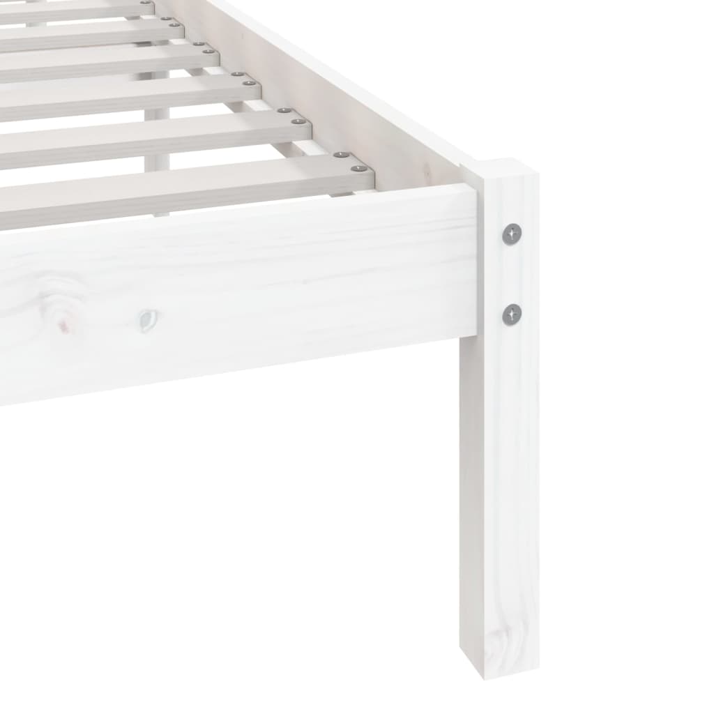 vidaXL Cadre de lit sans matelas blanc bois massif de pin 200x200 cm