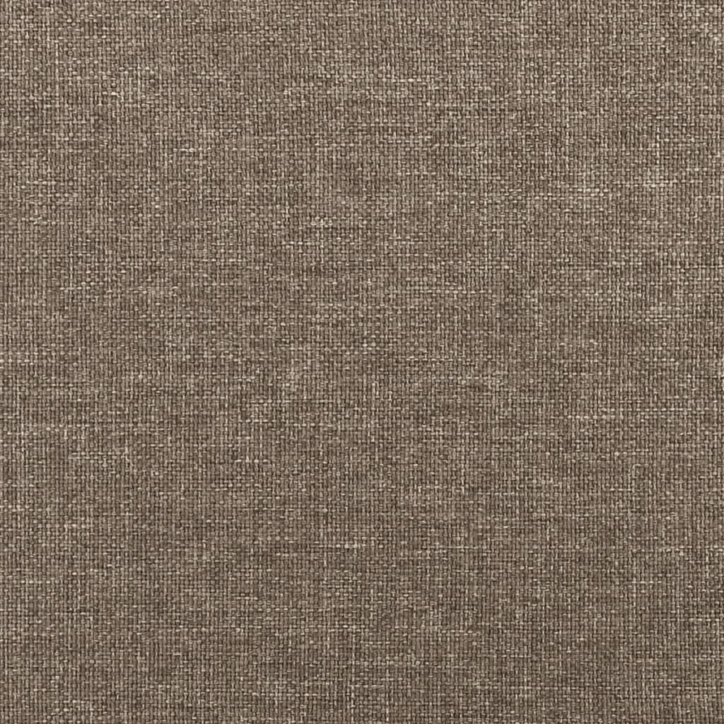 vidaXL Tête de lit avec oreilles Taupe 183x16x118/128 cm Tissu