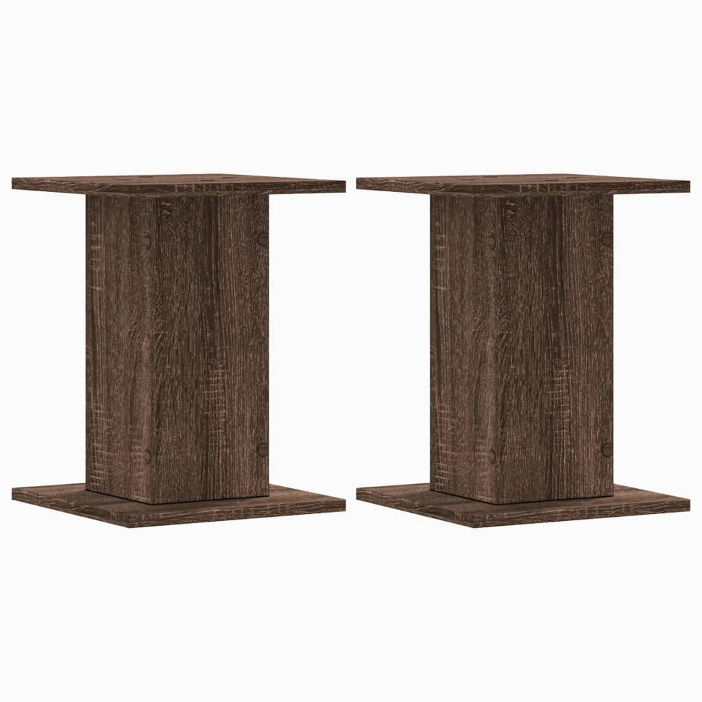 vidaXL Supports pour plantes 2 pcs chêne marron bois d'ingénierie