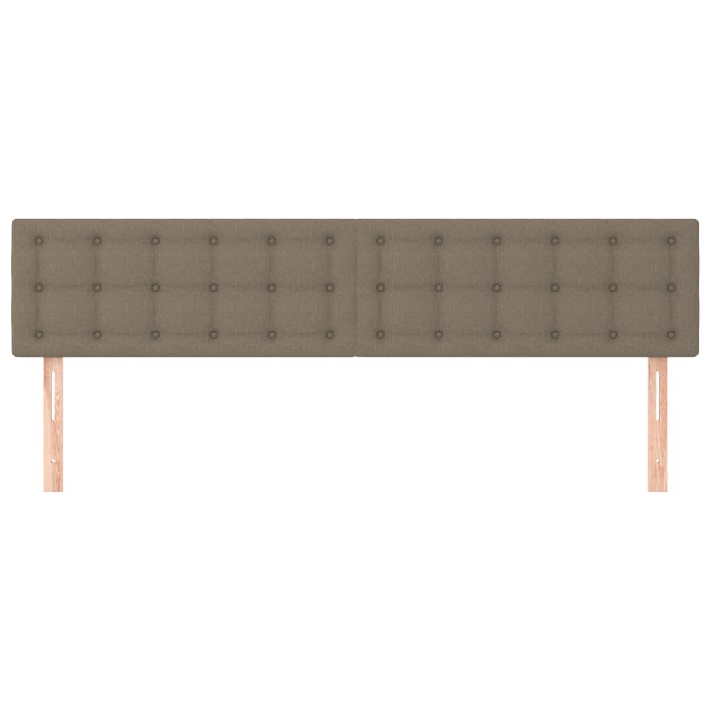 vidaXL Têtes de lit 2 pcs Taupe 100x5x78/88 cm Tissu