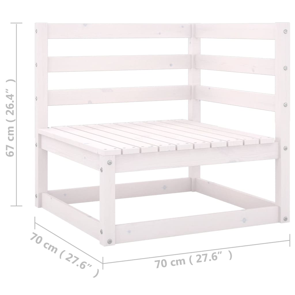 vidaXL Canapé 4 places de jardin avec coussins Bois de pin massif