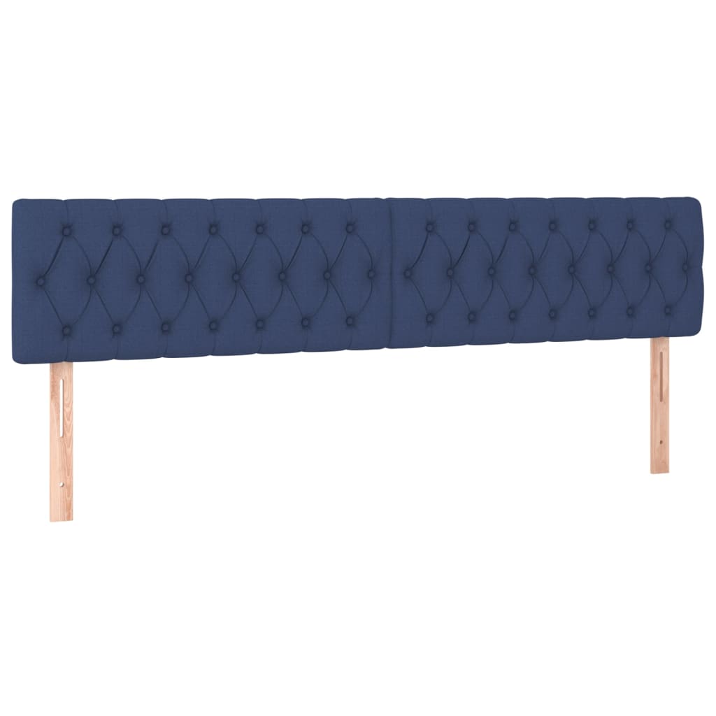 vidaXL Sommier à lattes de lit avec matelas Bleu 180x200 cm Tissu