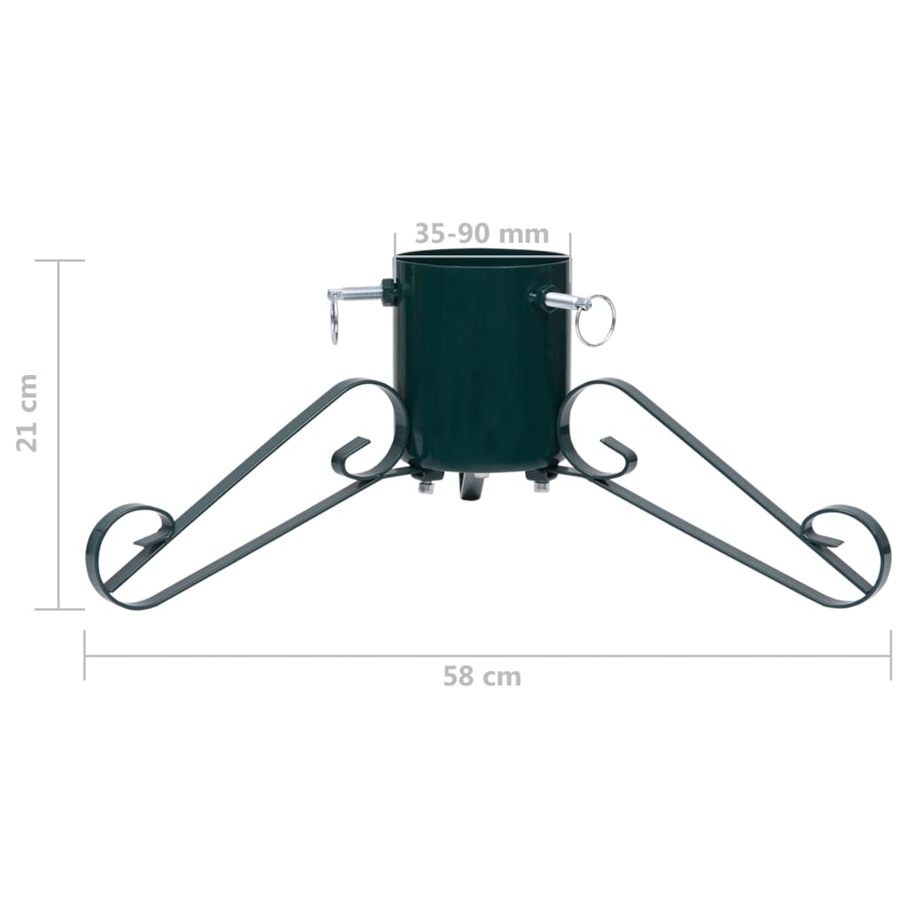 vidaXL Support de sapin de Noël Vert 58x58x21 cm