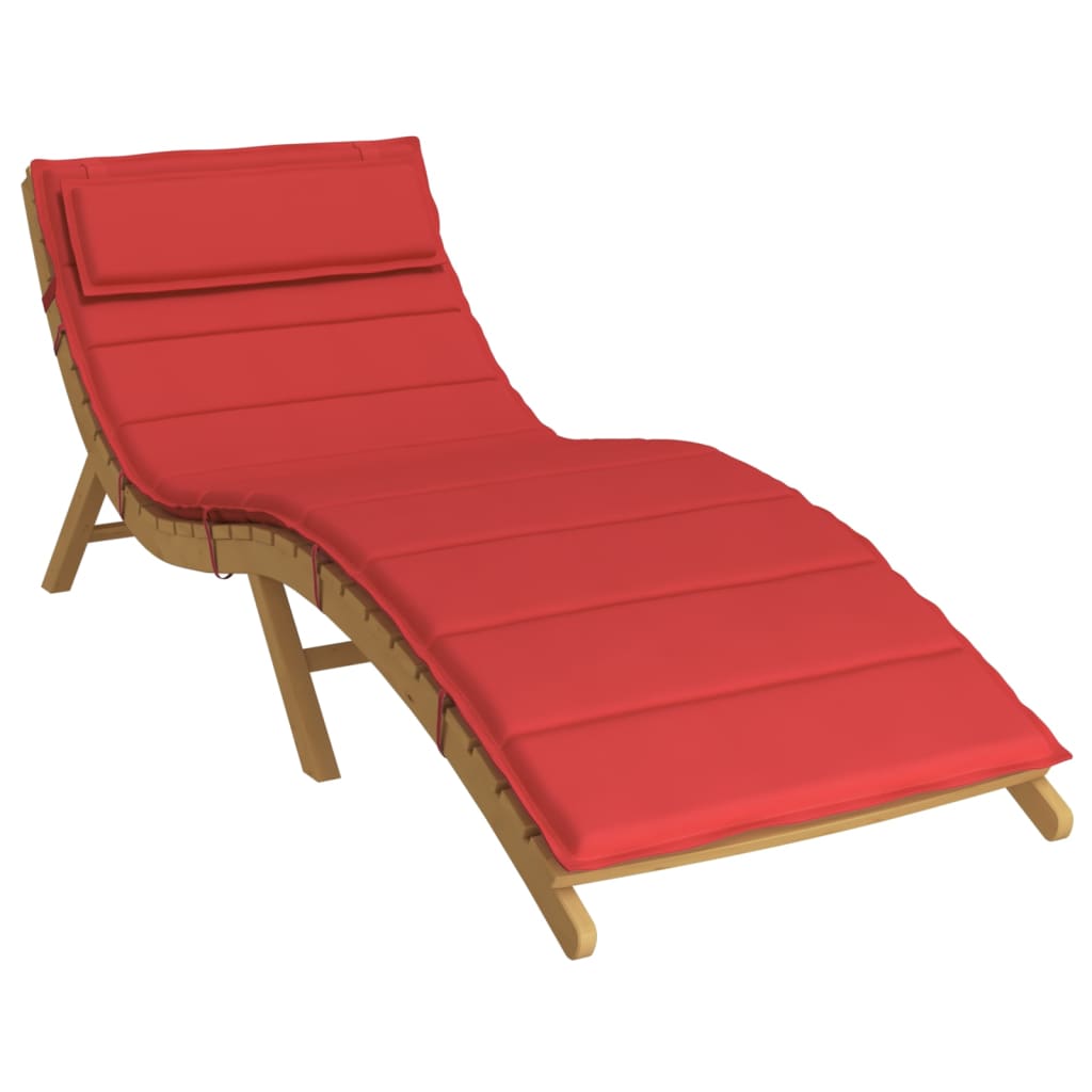 vidaXL Coussin de chaise longue rouge 180x60x3 cm tissu oxford