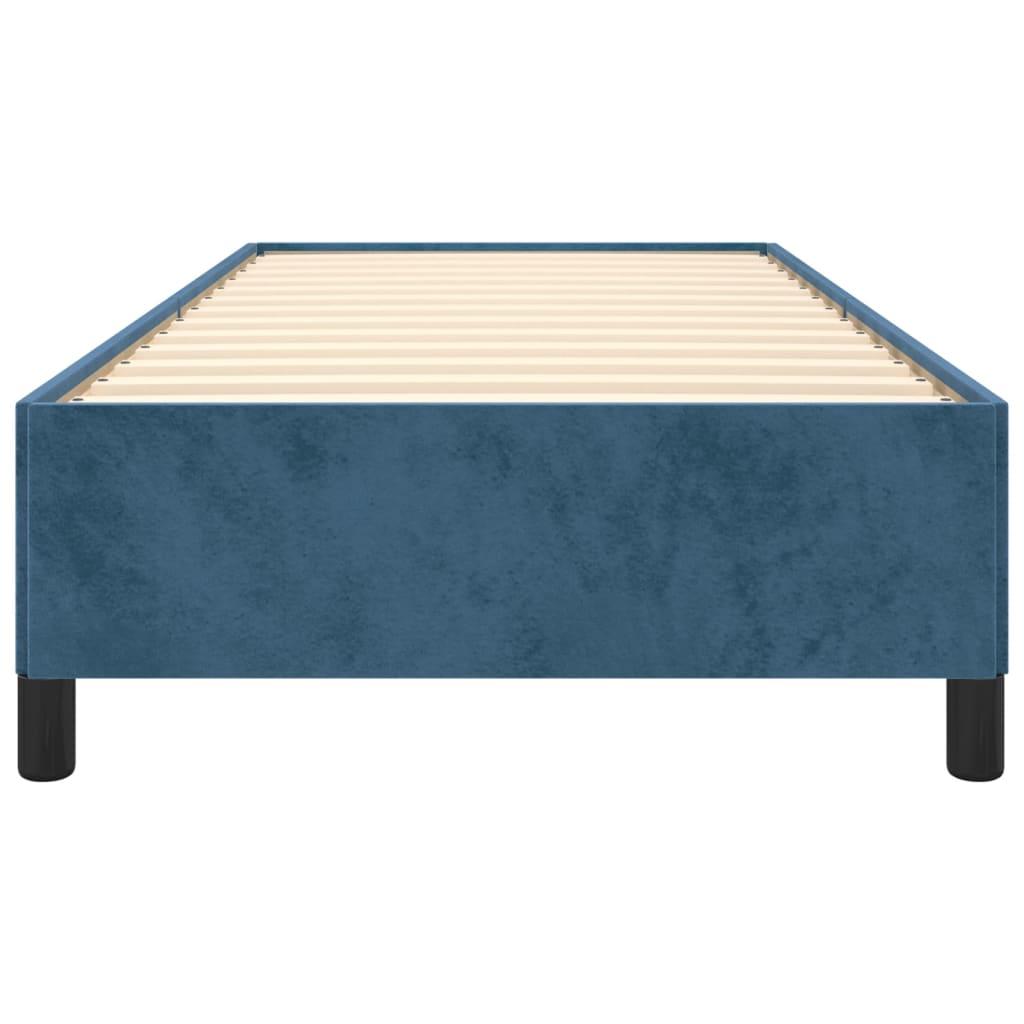 vidaXL Cadre de lit sans matelas bleu foncé 90x200 cm velours