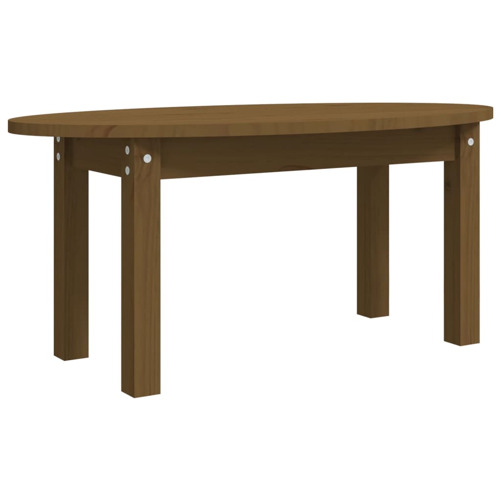 vidaXL Table basse Marron miel 80x40x35 cm Bois massif de pin