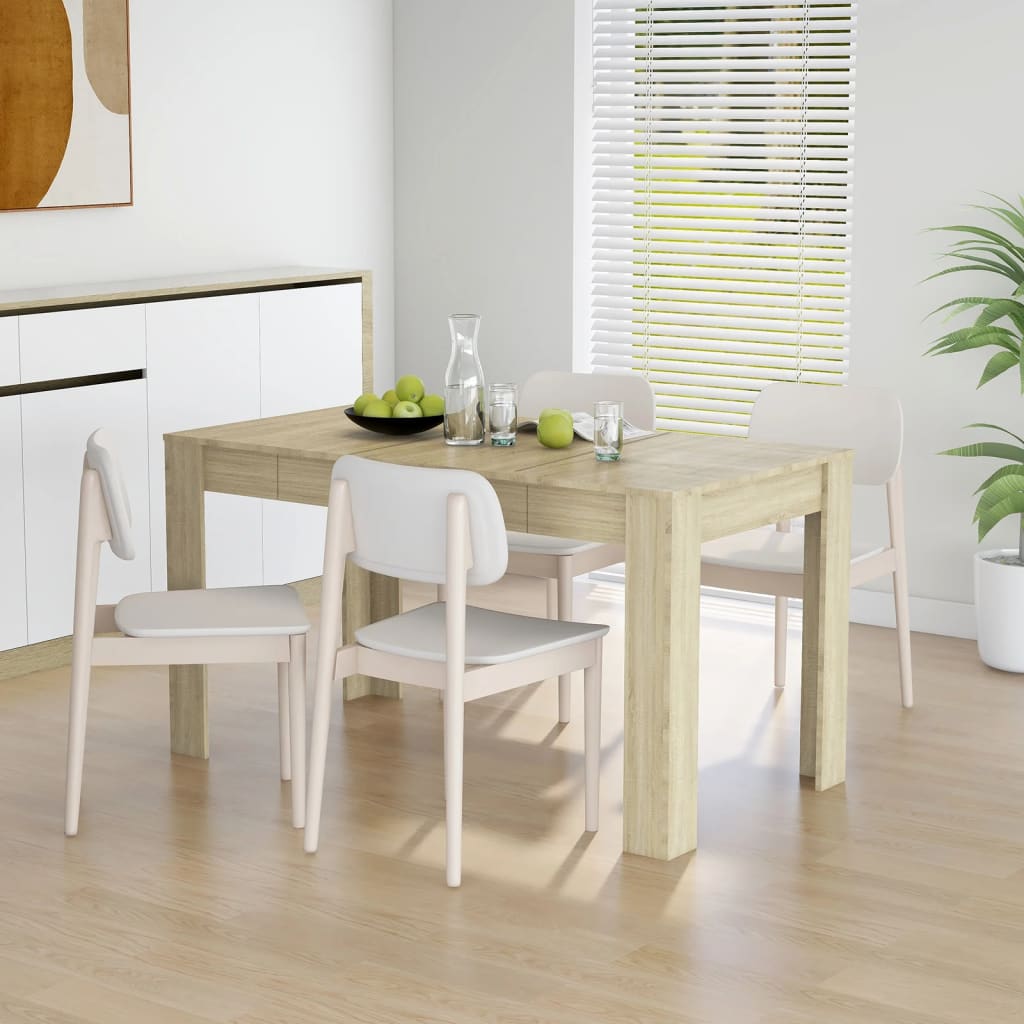 vidaXL Table à manger Chêne sonoma 140x74,5x76 cm Bois d'ingénierie