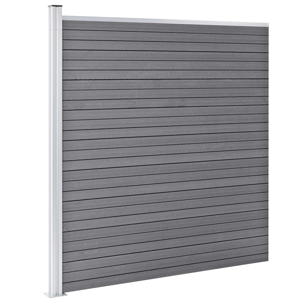 vidaXL Clôture de jardin WPC 1045x186 cm Gris