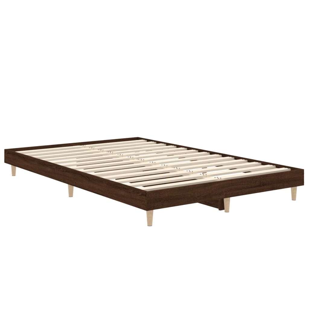 vidaXL Cadre de lit sans matelas chêne marron 120x190 cm