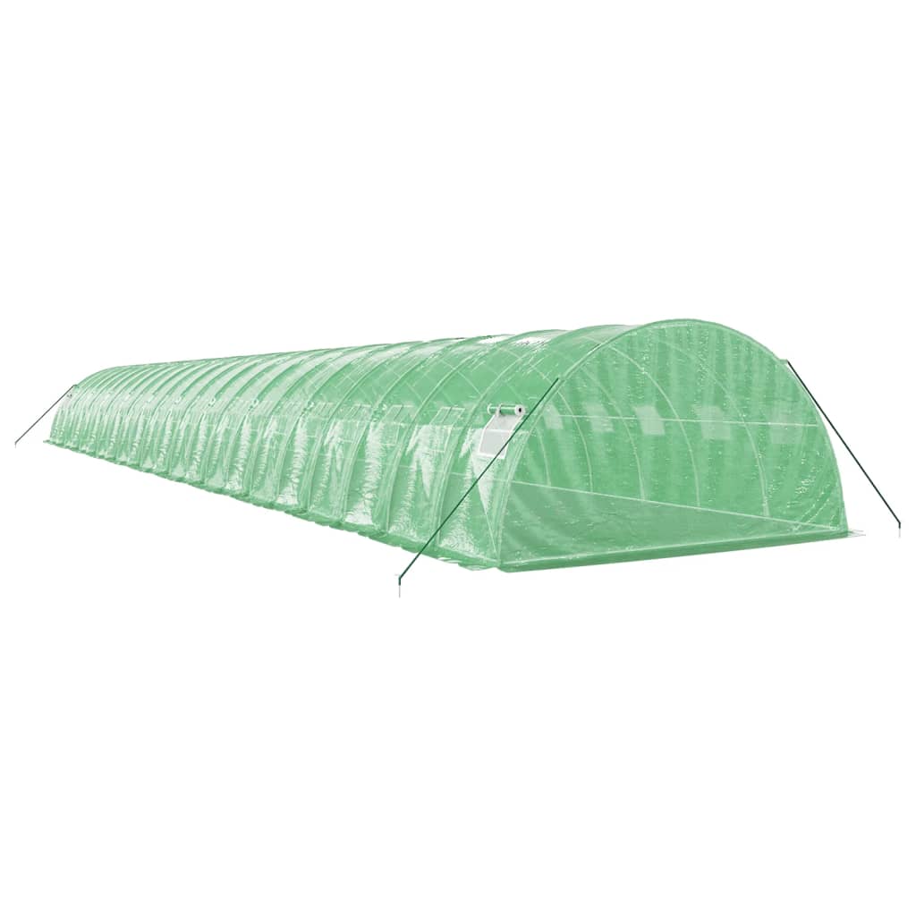 vidaXL Serre avec cadre en acier vert 88 m² 22x4x2 m