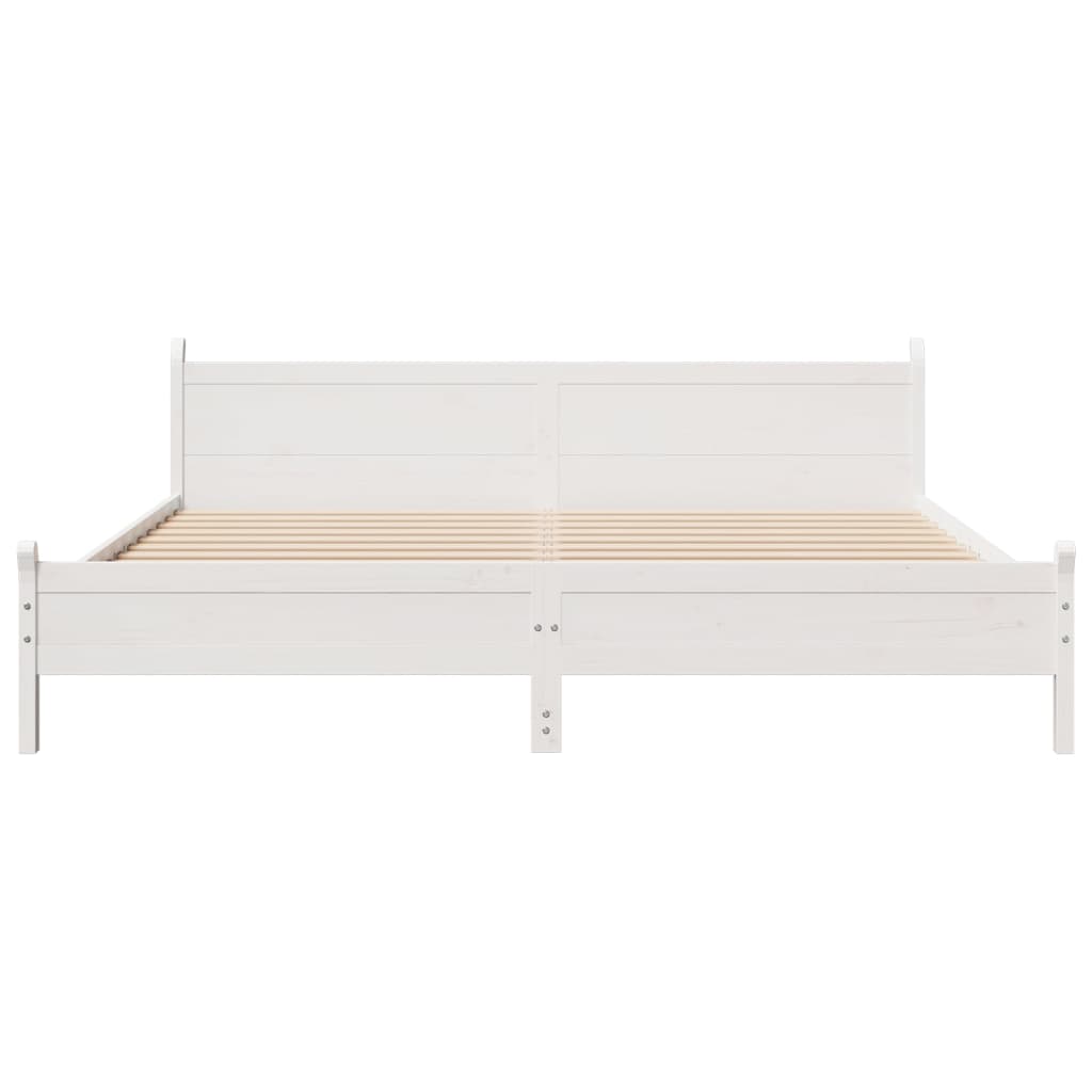 vidaXL Cadre de lit sans matelas blanc 180x200 cm bois massif de pin