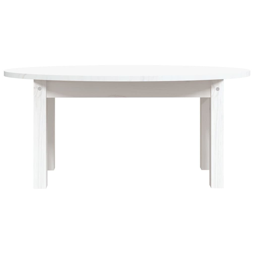 vidaXL Table basse Blanc 80x40x35 cm Bois massif de pin