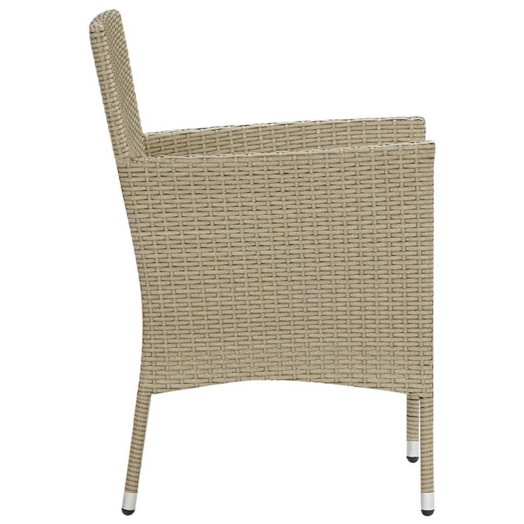 vidaXL Ensemble de salle à manger de jardin 3 pcs Beige