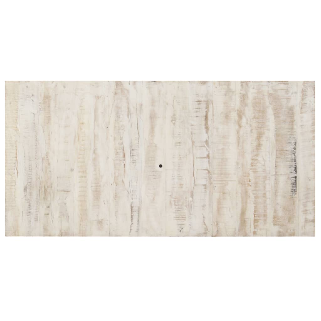 vidaXL Table à manger blanc 180x90x76 cm Bois de manguier massif