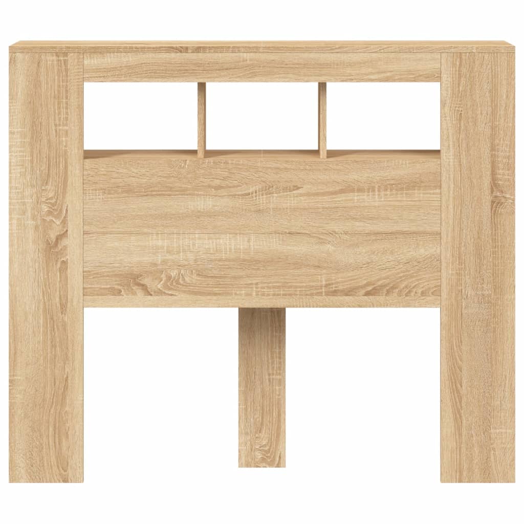 vidaXL Tête de lit à LED chêne sonoma 120x18,5x103,5cm bois ingénierie