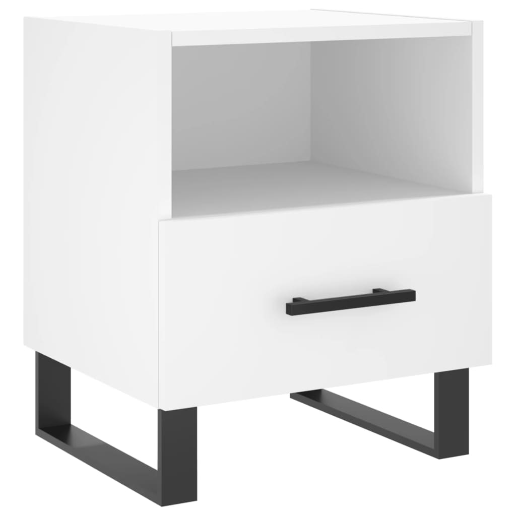 vidaXL Tables de chevet 2 pcs blanc 40x35x47,5 cm bois d’ingénierie