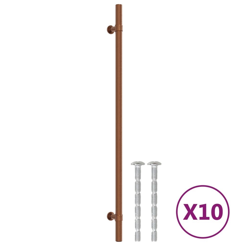 vidaXL Poignées d'armoire 10 pcs bronze 320 mm acier inoxydable