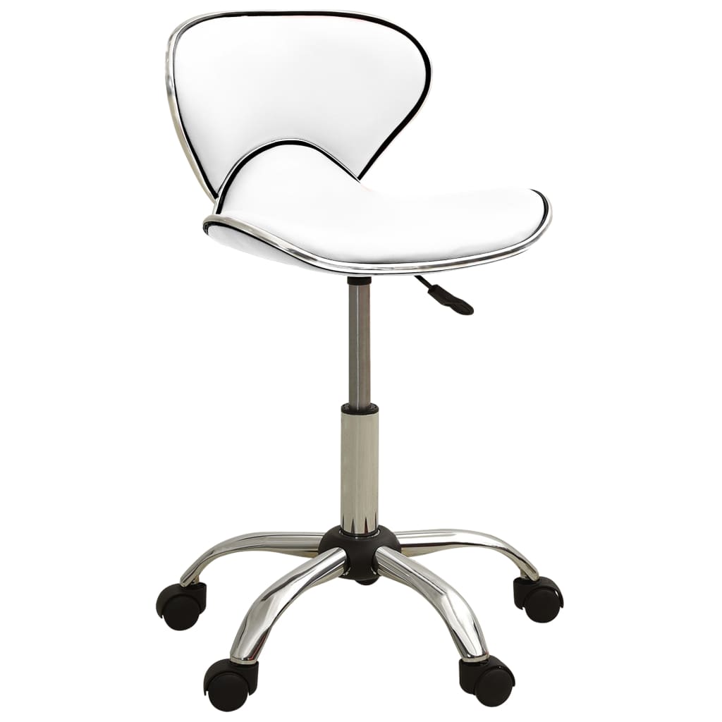 vidaXL Tabouret de salon et spa Blanc Similicuir