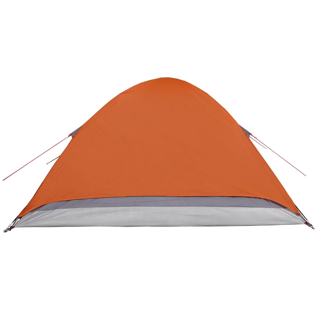 vidaXL Tente de camping à dôme 2 personnes gris et orange imperméable