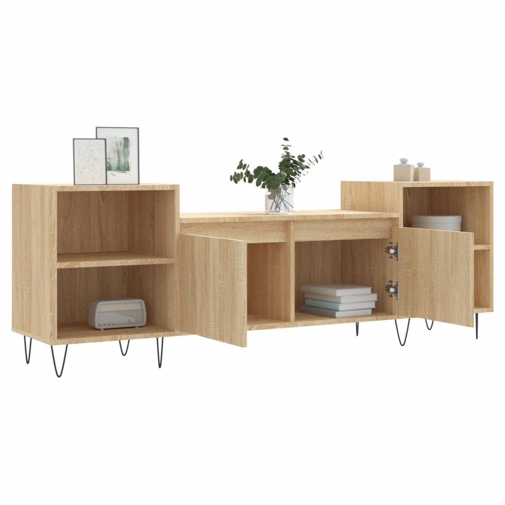 vidaXL Meuble TV Chêne sonoma 160x35x55 cm Bois d'ingénierie