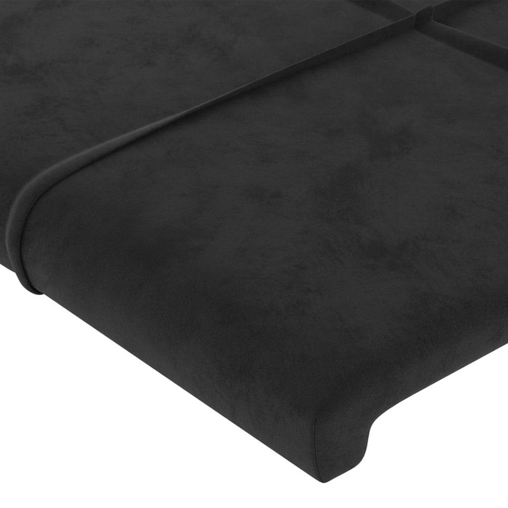 vidaXL Cadre de lit avec tête de lit Noir 140x200 cm Velours