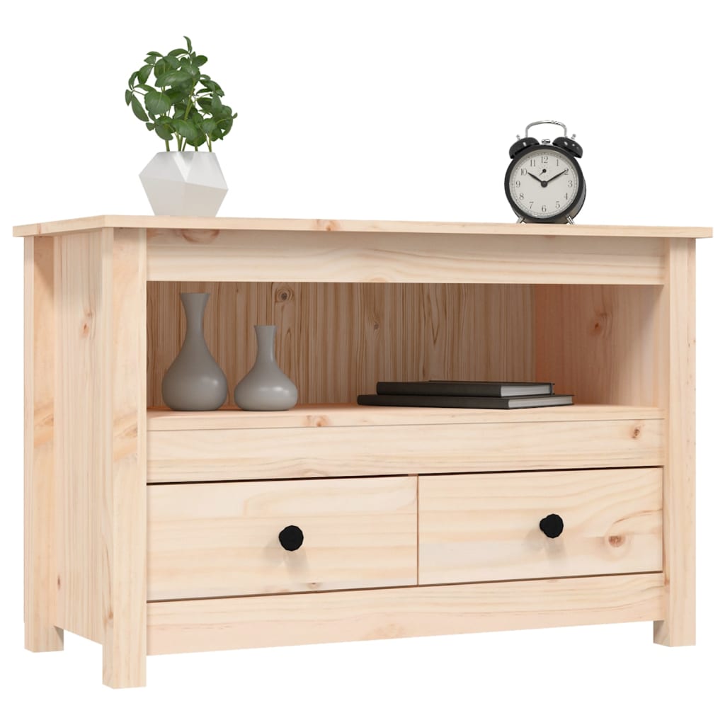 vidaXL Meuble TV 79x35x52 cm Bois de pin massif