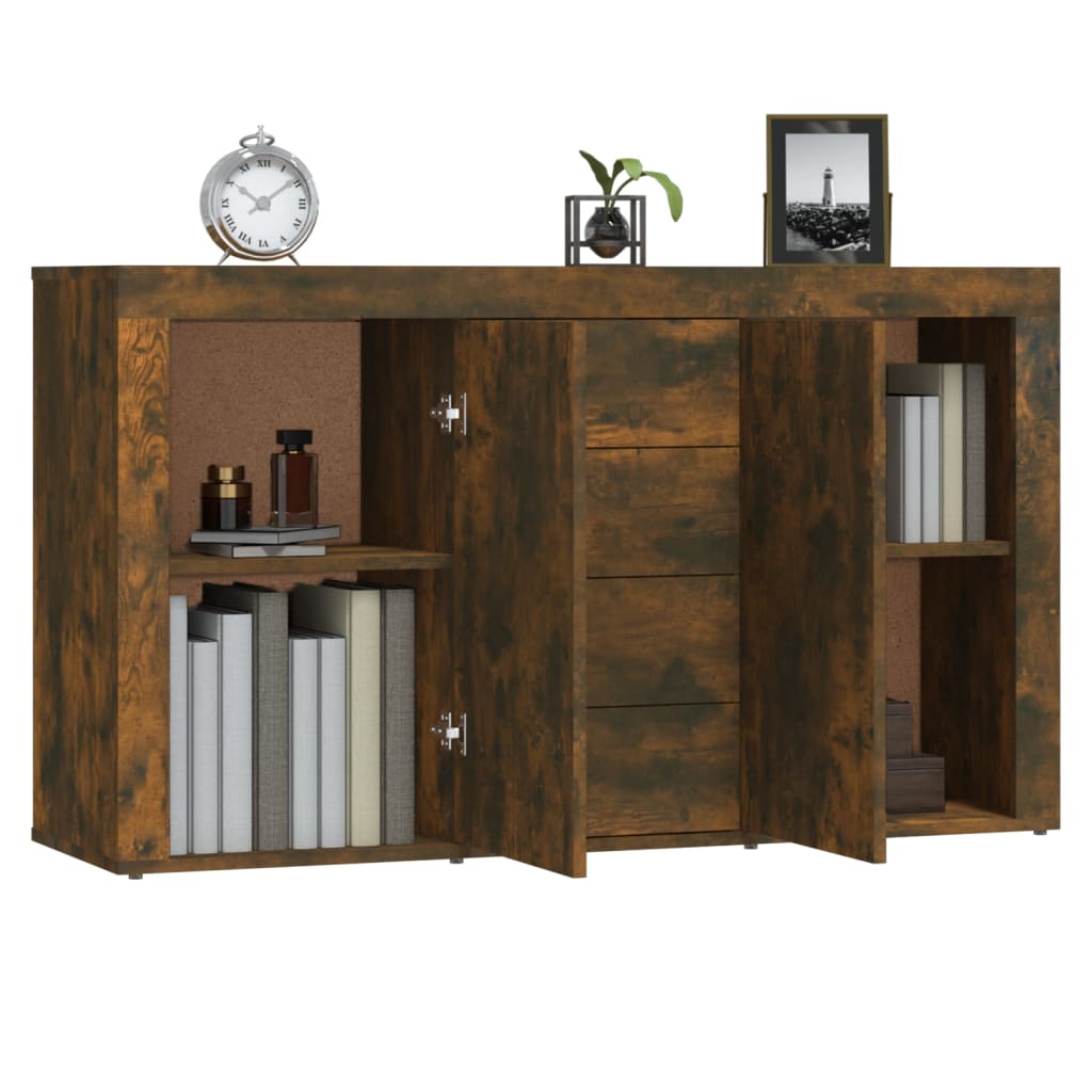 vidaXL Buffet Chêne fumé 120x36x69 cm Bois d'ingénierie