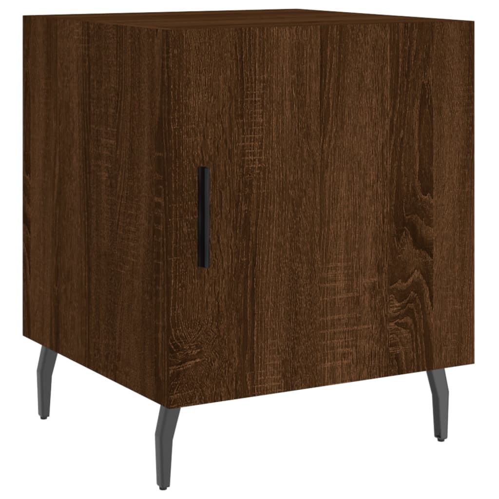 vidaXL Table de chevet chêne marron 40x40x50 cm bois d’ingénierie