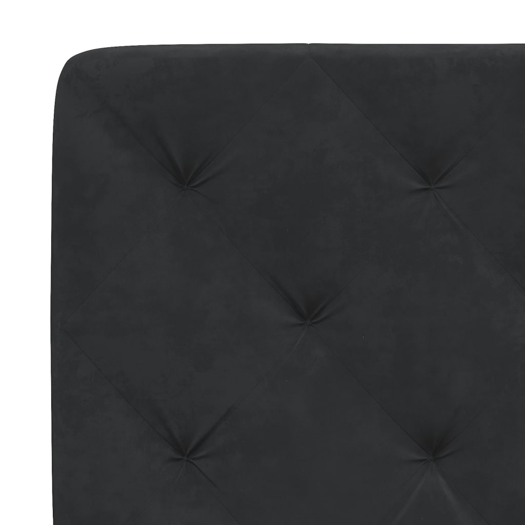 vidaXL Cadre de lit avec LED sans matelas noir 140x190 cm velours