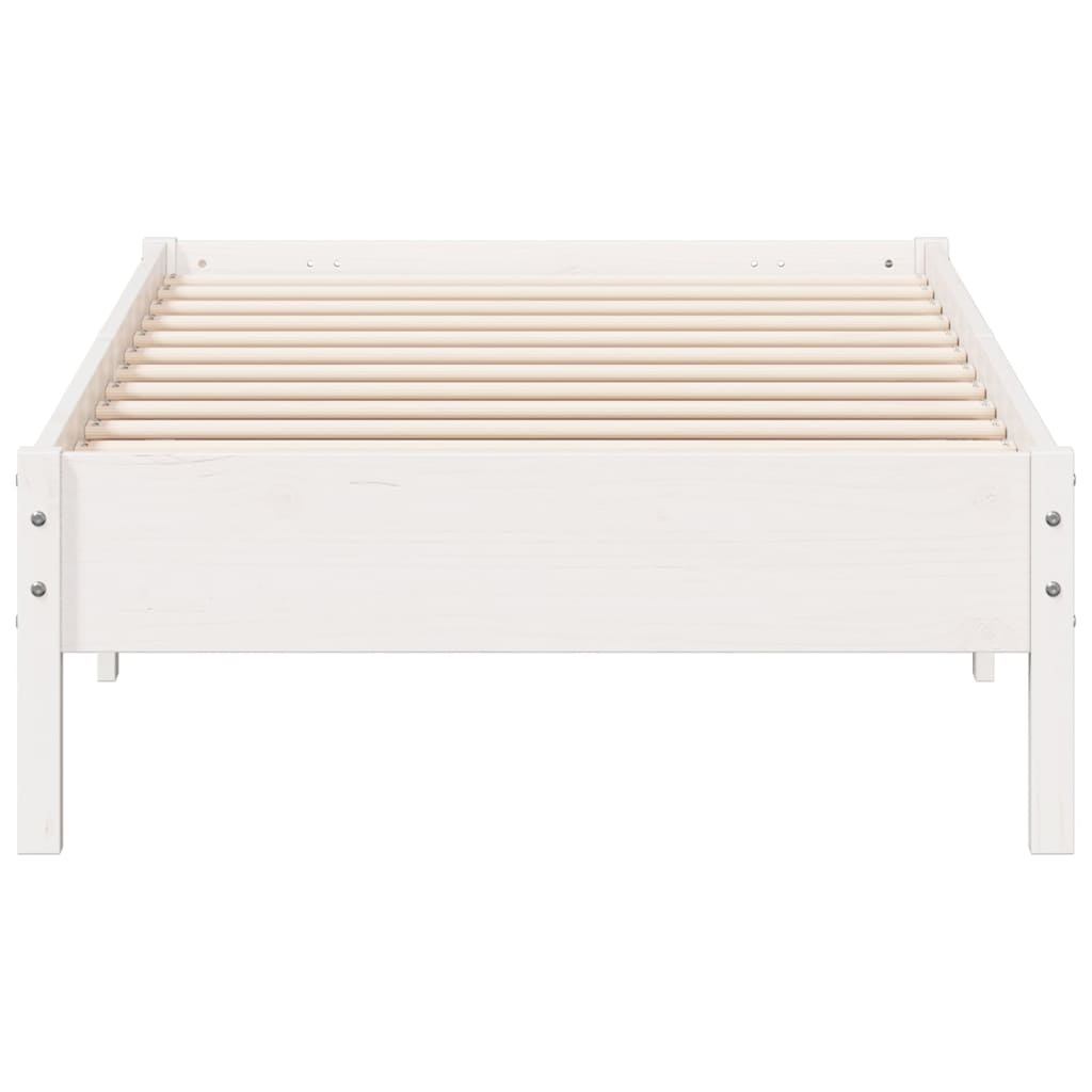 vidaXL Cadre de lit sans matelas blanc 90x200 cm bois de pin massif