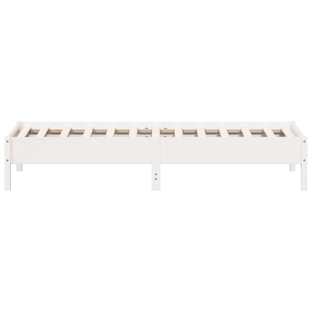 vidaXL Cadre de lit sans matelas blanc 90x200 cm bois de pin massif