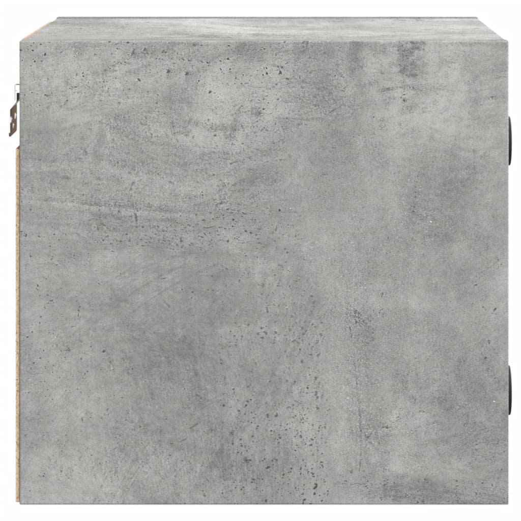 vidaXL Tables de chevet et portes vitrées 2 pcs gris béton 35x37x35 cm