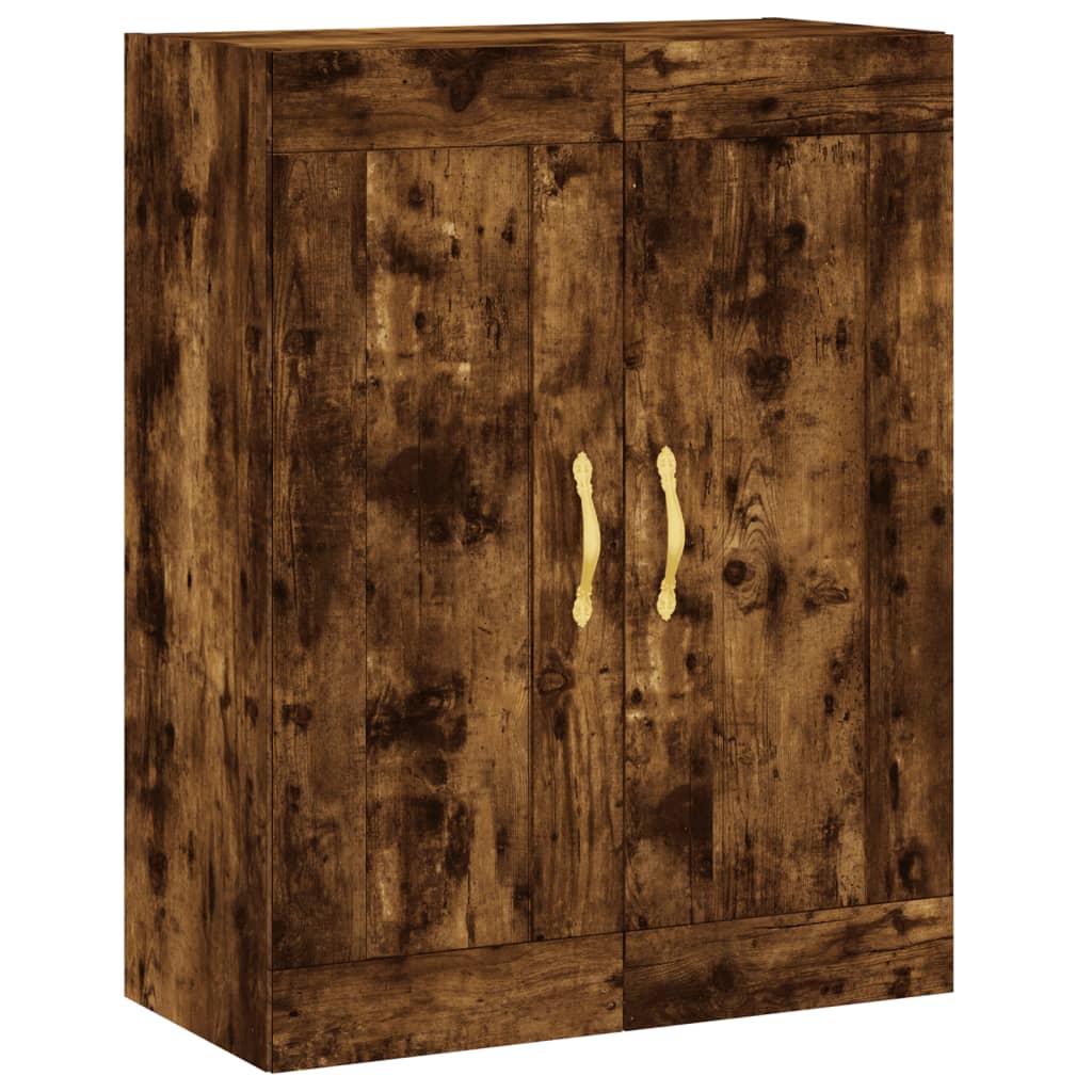 vidaXL Buffet haut Chêne fumé 69,5x34x180 cm Bois d'ingénierie